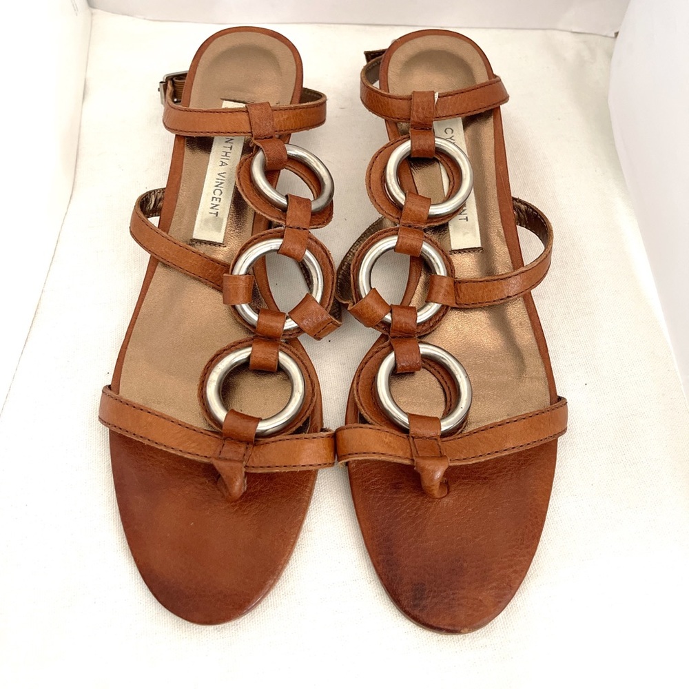 CYNTHIA VINCENT LEATHER SANDALS SIZE 7